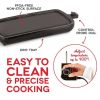 Everyday Nonstick Electric Griddle for Pancakes Burgers, Quesadillas, Eggs & Other on the Go Breakfast, Lunch & Snacks with Drip Tray + Included Recip